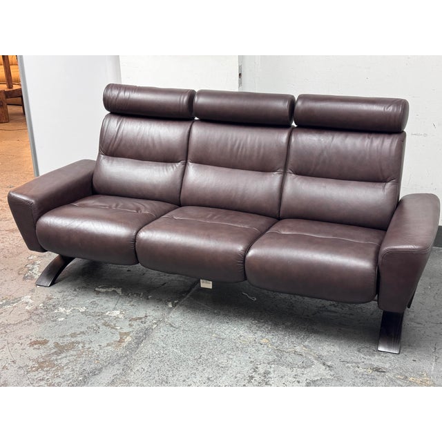 Ekornes Julia Stressless Leather Sofa Chairish