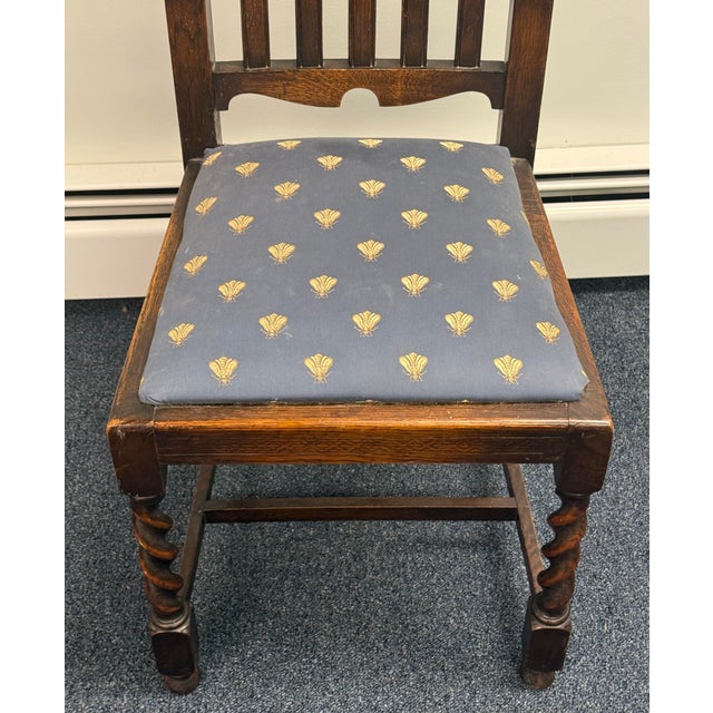 Early 20th Century Barley Twist Carved Dining Chairs - Set of 4 For Sale - Image 10 of 12
