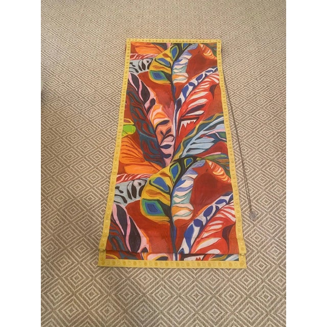 2020s CW Stockwell x Volusa's Martinique Celebration Henri Fabric Roman Shade For Sale - Image 4 of 4