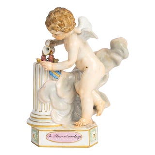 Napoleon III Porcelain Sculpture from Meissen, 19th Century For Sale