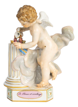 Napoleon III Porcelain Sculpture from Meissen, 19th Century