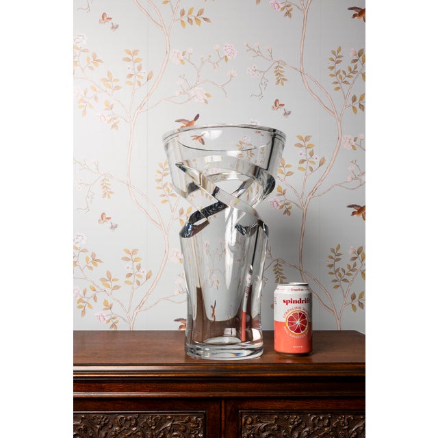 This Baccarat Crystal Tornado Vase puts a fun spin on a classic piece for your home. No chips of cracks, small scratches...