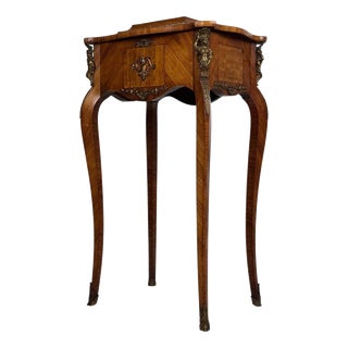 Antique French Walnut Cabinet with Figural Brass Mounts, 1800s For Sale