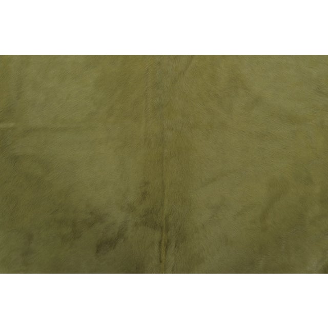 Rug & Kilim’s Contemporary Cowhide Solid Rug in Sage Green Hues For Sale In New York - Image 6 of 9