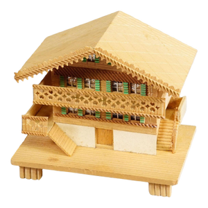 Vintage Chalet Deluxe Sewing Keepsake Box, Switzerland Ca. 1950s