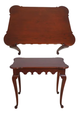 Kindel Chimney Hill Cherry Scalloped Top Tea Table