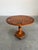 Vintage hand made Folk Art or Tramp Art side table. Chess or checker board top comprised of small pieces of wood. A...
