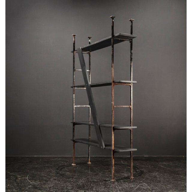 Architects Metal and Wood Shelf, 1920s For Sale - Image 10 of 18