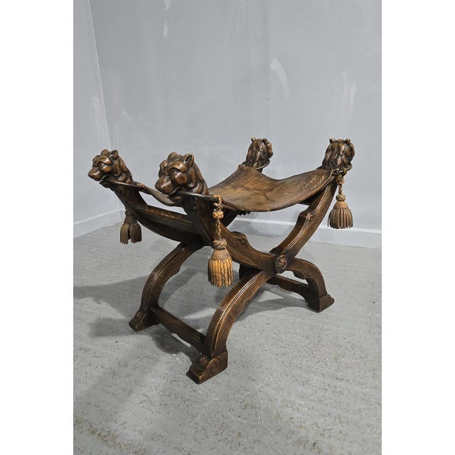 Walnut X Framed Stool, 1880s For Sale - Image 9 of 16