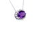 Natural Finely Faceted Quality Amethyst Diamond Pendant With Chain 17.5" 14k W Gold 15.51 TCW Certified $5,975 216891 This...