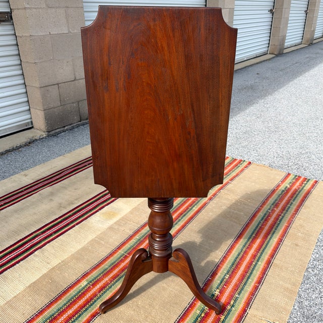 Antique Mahogany Tilt Top Candlestand, Pennsylvania, Circa 1820s–1840s For Sale - Image 12 of 12