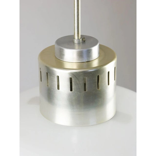 White Mid-Century Opaline Pendant Lamp For Sale - Image 8 of 11