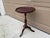 Late 20th Century Vintage Georgian Embossed Red Leather Top Mahogany Side Table For Sale - Image 5 of 10