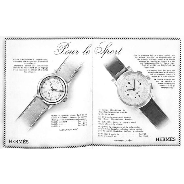 White "Hermes Paris C1930s Timepiece Catalogue" For Sale - Image 8 of 10