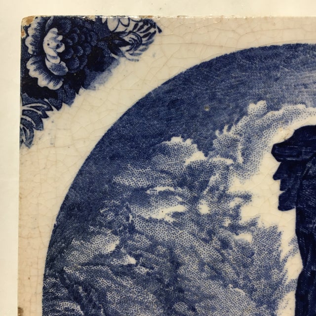 American Wedgwood Delft Tile: Old Man Mountain - 1899 For Sale - Image 3 of 9