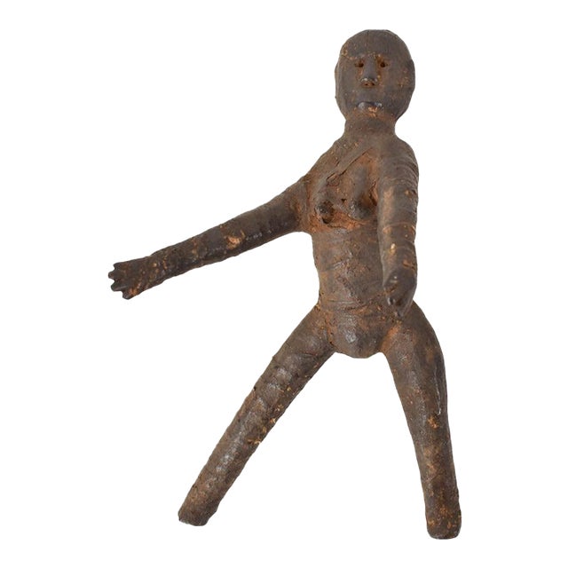 Early 20th Century Pere Leather Female Figure Tanzania For Sale