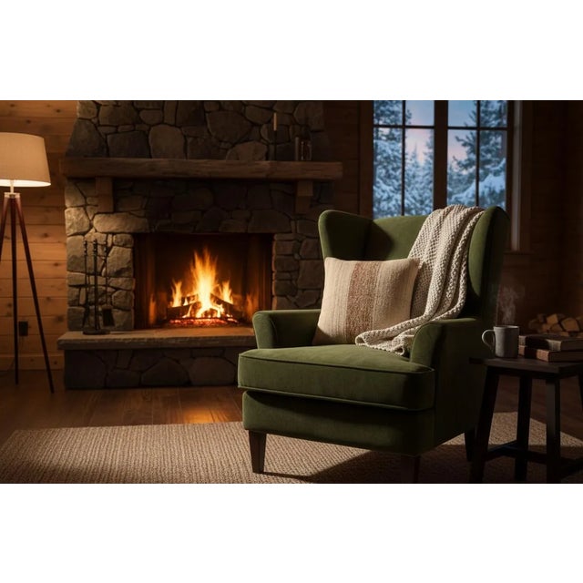 Woven Hemp Accent Pillow, Ivory Cream Bold Brown Stripe Cushion, Handwoven Turkish Pillow With Insert, 16x16 In For Sale In New York - Image 6 of 9