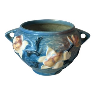 1930s Roseville Pottery Magnolia Bowl For Sale