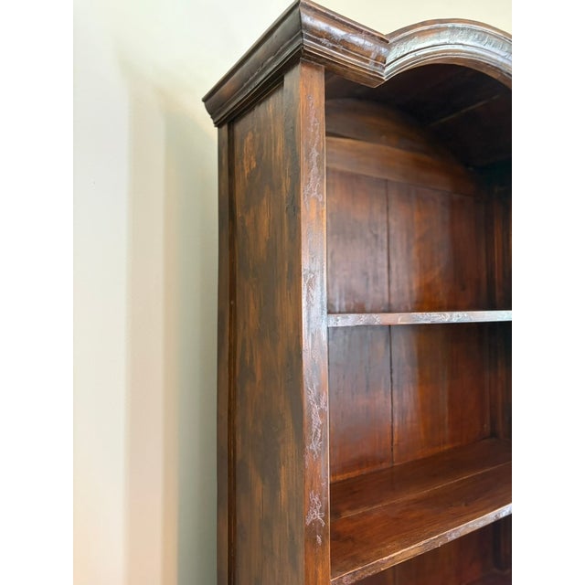 1990s 1990s Old World Rustic Solid Wood Bookcase For Sale - Image 5 of 6