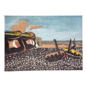 1937 Braque Lithograph Les Barques Bleues Varengeville