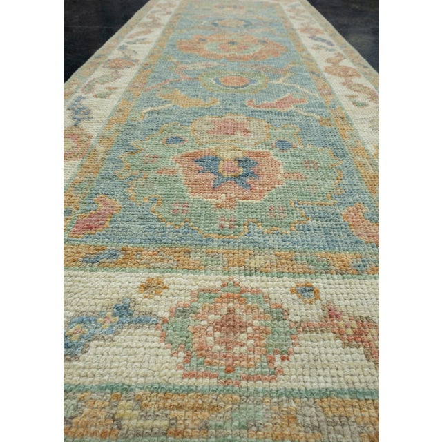 Textile Turkish Oushak Runner Rug 2'3" x 5'11" #17231 For Sale - Image 7 of 8