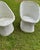 Set of (2) Vintage Wicker Rattan Barrel/Bucket Style Chairs For Sale In Mobile - Image 6 of 14
