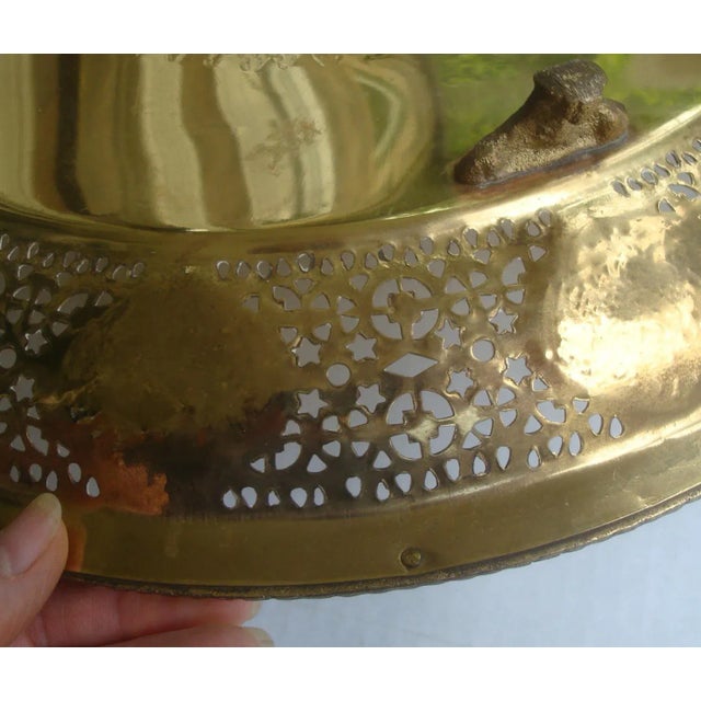 Brass Pierced Brass Footed Tray Charger Chinese Zodiac Animals For Sale - Image 8 of 9