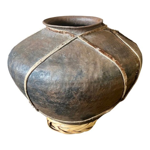 Tarahumara Indian Pot With Stand For Sale