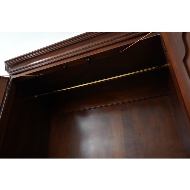 Ethan Allen Ethan Allen Georgian Court Cherry Bedroom Armoire For Sale - Image 4 of 18
