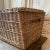 Fantastic oversized antique French wicker mill basket. This basket is in very good condition for its age and is done in a...