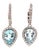 Natural Aquamarine Diamond Earrings 14k Gold 3.61 Tcw Certified For Sale