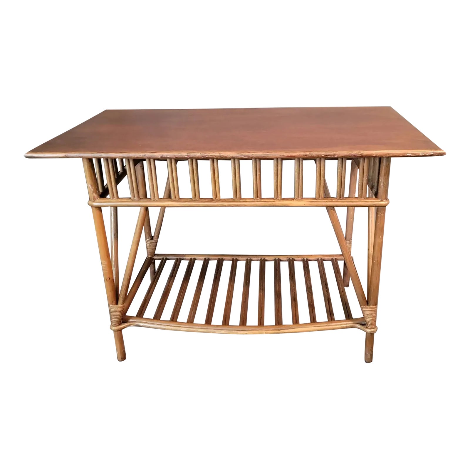 Mid-Century Modern Bamboo Table | Chairish