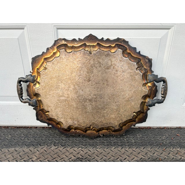 Mid 20th Century Giant SilverPlate Butler’s Tray For Sale - Image 5 of 7