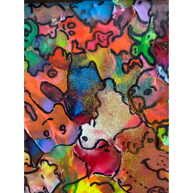 Pink Original Abstract Painting Serg Graff "Happy Doodles" Surreal Fantasy Art, Coa For Sale - Image 8 of 11