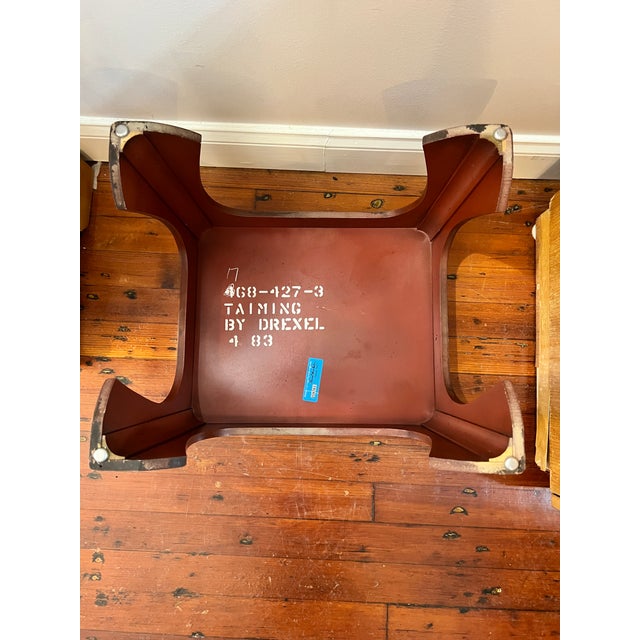 1960s Red Lacquer Chinese Side Table - Tri Ming by Drexel For Sale - Image 6 of 10