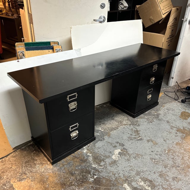 Design Plus Gallery presents a Pottery Barn Bedford desk. This modular desk comes in three pieces, the top and two base...