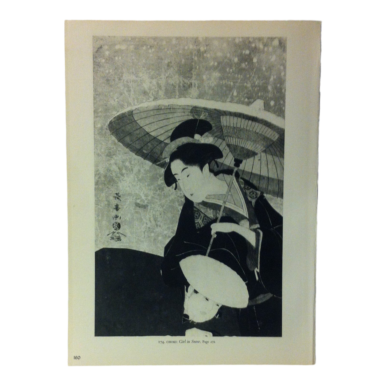1959 Girl In Snow By Choki Print From An Early Japanese Master Chairish