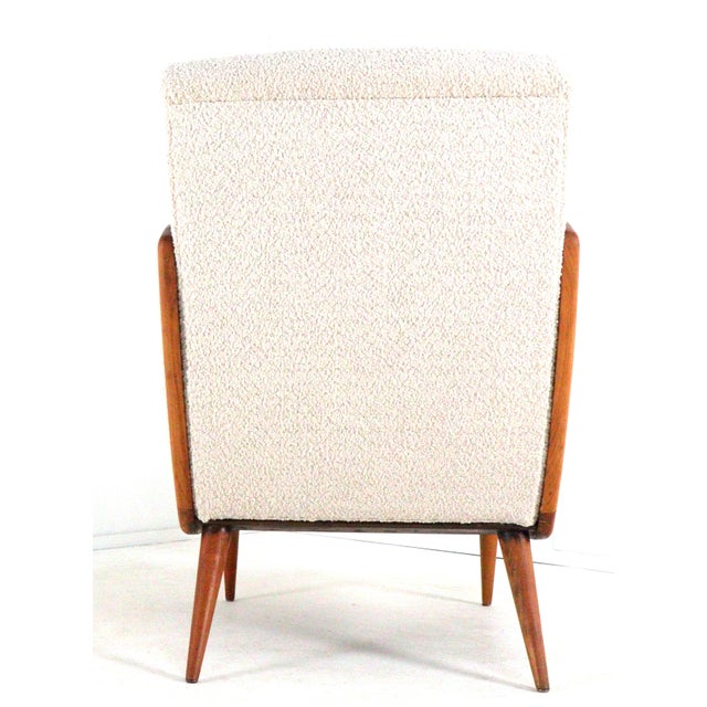 This breathtaking armchair embodies the pure design code of Mid-Century Modern. A rare example of European design, it has...