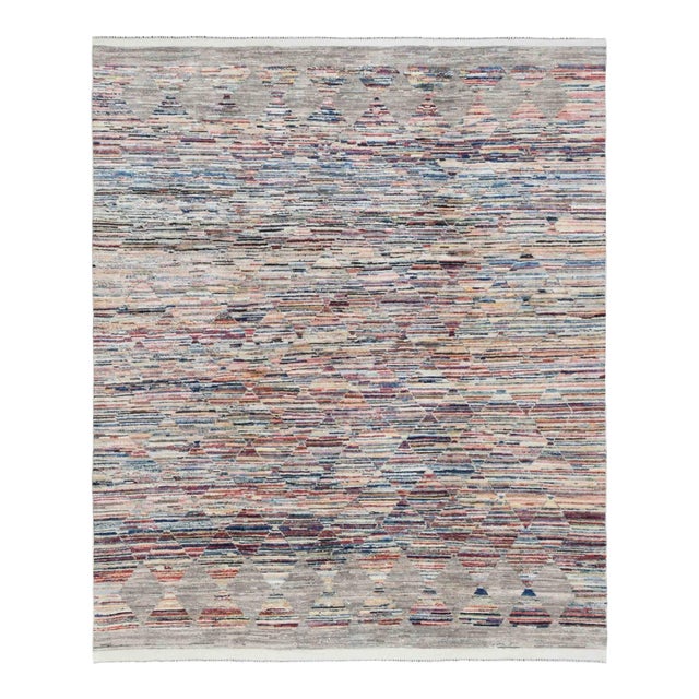 Multicolor Modern Wool Rug For Sale