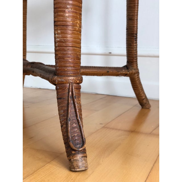 Vintage Rattan Chair by R. Wengler, Copenhagen For Sale - Image 9 of 13