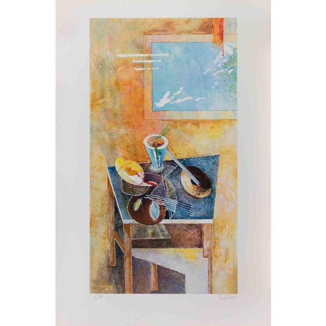 Lithograph hand colored. Hand signed and numbered in pencil. Edition of 99. Excellent condiion. This piece is attributed...