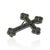 Art Nouveau Royal Victorian Style Emerald & Diamond Cross Brooch Pendant in 925 Sterling Silver For Sale - Image 3 of 14