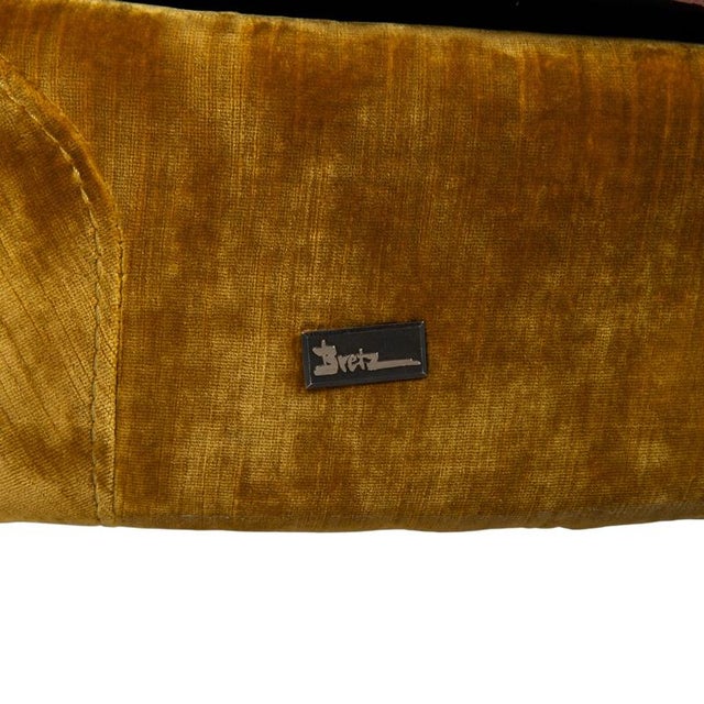 Gold Cocoa Island Swivel Lounge Chair in Yellow, Gold and Green Upholstery from Bretz For Sale - Image 8 of 13