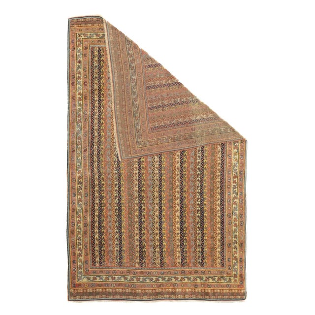 Late 18th Century Late 18th Century Antique Persian Tribal Qashqai Rug 3' x 4'10'' For Sale - Image 5 of 12