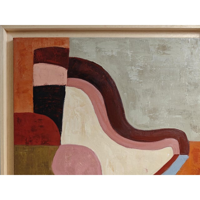 Souvenir D’une Harmonie, Abstract Geometric Oil Painting Framed by Sophie Dumont For Sale - Image 4 of 8