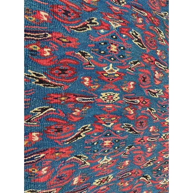 Vintage Senneh Kilim Flat Rug For Sale - Image 10 of 14