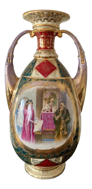 Vintage Royal Vienna-Style Shield/Beehive Marked Austrian Vase