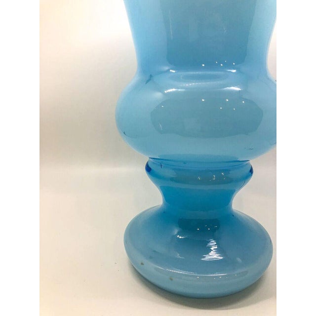 Vintage Light French Blue Glass Vase Chairish