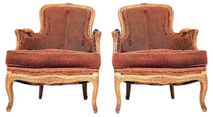 Louis XV Style Bergere Armchair, 1940s