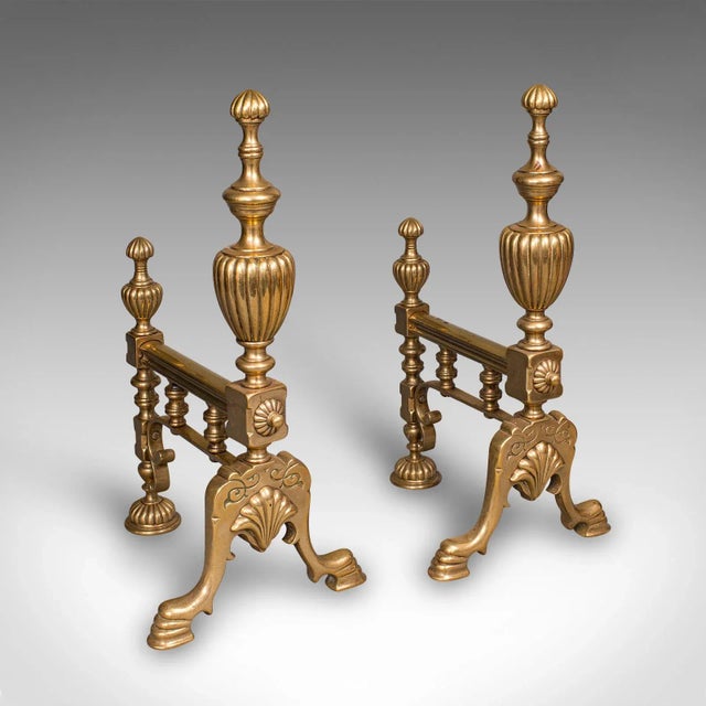 Antique Fireplace Tool Suite, English, Brass, Shovel, Poker, Tongs, Victorian For Sale - Image 9 of 12